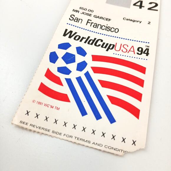 1994 FIFA World Cup Ticket Stub Game 42 Brazil vs Cameroon Stanford Stadium - Picture 4 of 12